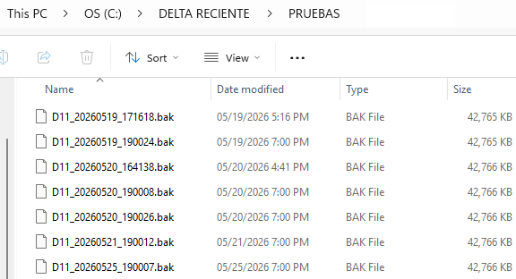 Ejemplo de respaldo de archivos